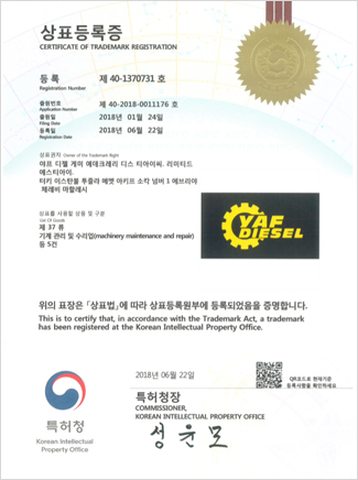 TRADEMARK REGISTRATION (KOR)